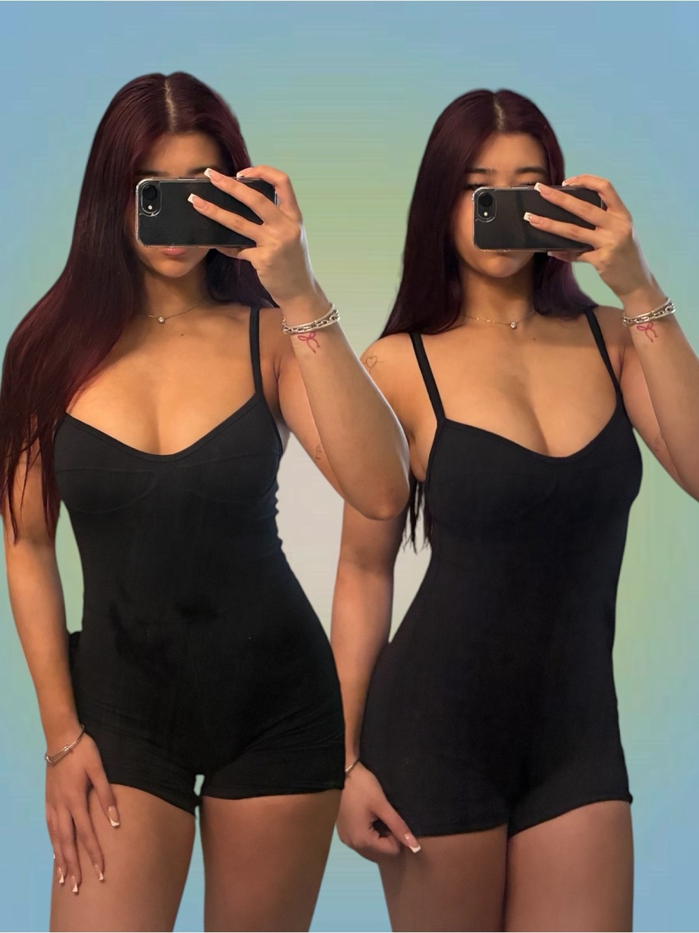 Wilfred Free Black Slim Romper Top with Thin Straps